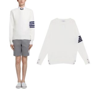 톰브라운 송중기 니트 화이트