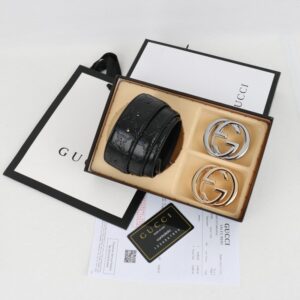구찌 투버클 컷팅 GG유광패턴 벨트 G001 수입최고급