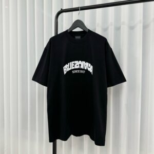 발렌시아가 백플립 자수 로고 티셔츠