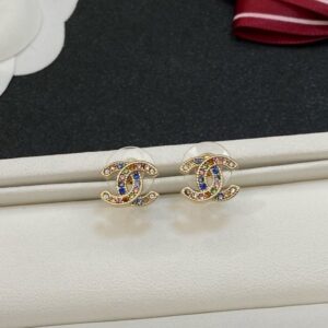 샤넬 CC로고 레인보우 귀걸이