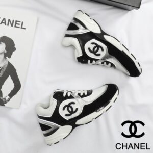 샤넬 패브릭 카프스킨 스니커즈