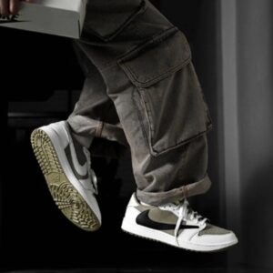 나이키 [NIKE] 수입고급 에어조던 1 로우 골프 x Travis Scott 트래비스 스캇 Neutral Olive