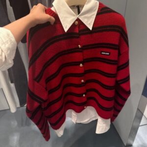 미우미우 스트라이프 가디건