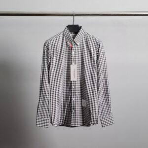 톰브라운 히든삼선 체크 셔츠