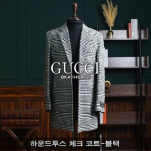 구찌 하운드투스 체크 코트