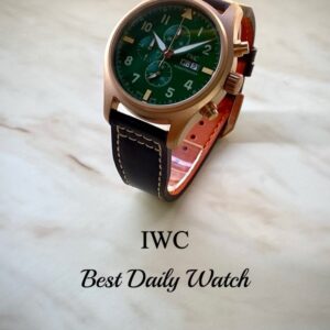 IWC 파일럿 워치 크로노그래프 스핏파이어 무광그린다이얼 데이 데이트