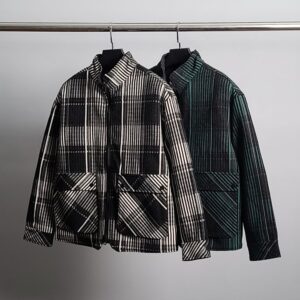 메종 마르지엘라 덕다운 타탄체크 패딩 자켓