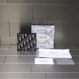 디올 DI*R HOMME Oblique 자카드 반지갑