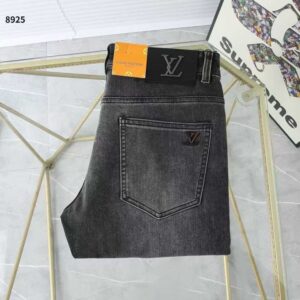 루이비통 2025 SS LV 포켓 자수로고 스판데님진