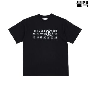 메종 마르지엘라 넘버로고 티셔츠(블랙)