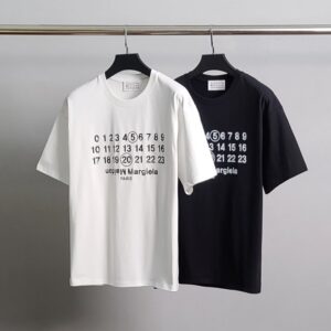 메종 마르지엘라 넘버레터링 코튼 반팔티