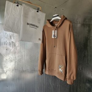 버버리  체크 라벨 코튼 후디