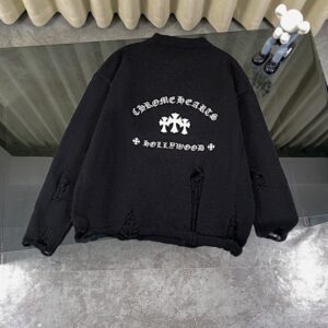 크롬하츠 크로스 패치 디스트로이드 니트