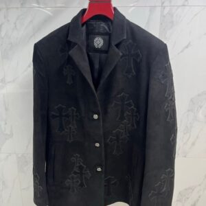 크롬하츠 25FW 런웨이 램스킨 스웨이드 자켓