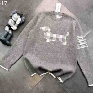 톰브라운 사선완장 헥터 자카드 니트
