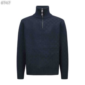 루이비통 캐시미어 울 블렌드 하프 집업 풀오버