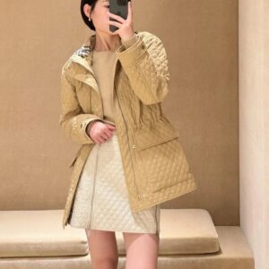 버버리-BURBERRY 여성 체크무늬 후드코튼 패딩-12387