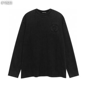 크롬하츠 아플리케 워싱 블랙 긴팔티셔츠