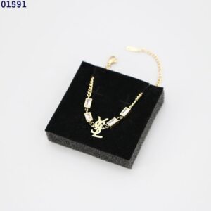 생로랑 YSL 크리스탈 골드 팔찌