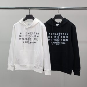 메종 마르지엘라 넘버레터링 코튼 후드티