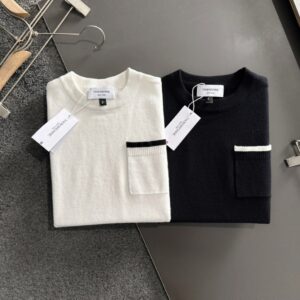 톰브라운 밀라노 스티치 티핑 크루넥 니트 스웨터