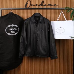 프라다 가죽 셔츠 재킷