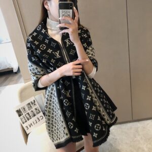 루이비통 리버시블 자카드 울캐시 머플러
