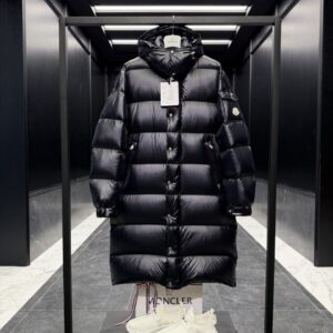 몽클레어 Hanoverian 하노베리안 후드 스퀘어 퀼팅 롱 다운 자켓