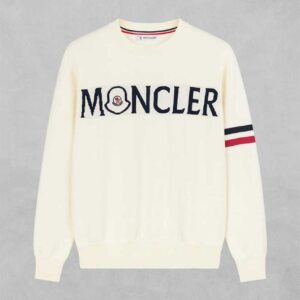 몽클레어 트리 컬러 밴드 자카드 울 니트 풀오버