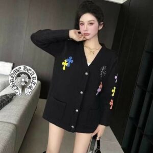 크롬하츠 칼라패치 니트 가디건