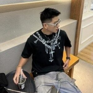 크롬하츠 목걸이 워싱 자수 반팔