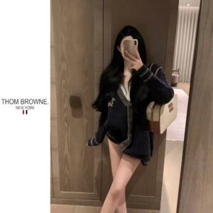 톰브라운 퍼피패치 니트 가디건