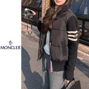 몽클레어 삼선배색 패딩점퍼