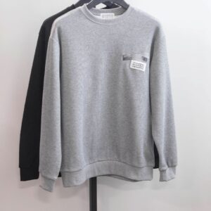 메종마르지엘라 [Maison Margiela] 테이핑 로고 골지 라운드 티셔츠