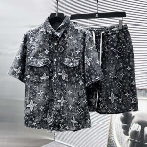 루이비통 빈티지 모노 데님셔츠+쇼츠세트