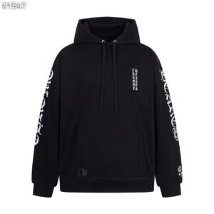 크롬하츠 1988 버티컬 로고 후드 스웨트셔츠