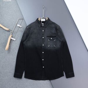 메종마르지엘라 그라데이션 스티치 데님 셔츠