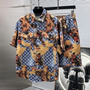루이비통 빈티지 데님셔츠+쇼츠세트