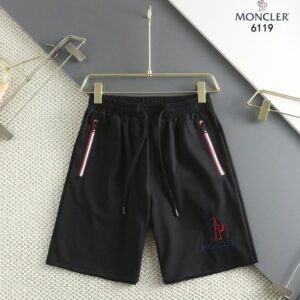 몽클레어 라인 로고자수 반바지