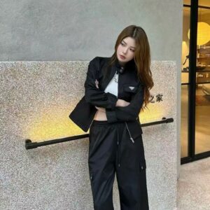 프라다 [ P*ADA ] 수입 디스트로이드 봄버 자켓 + 팬츠 set