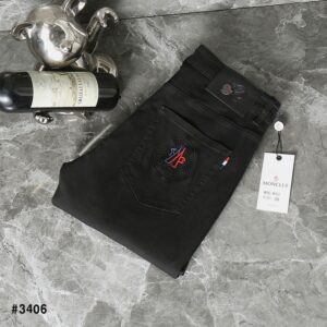 몽클레어 남성 그레노블 자수로고 데님 팬츠