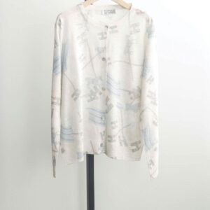 브루넬로쿠치넬리 [Brunello Cucinelli] 여성 H로고 라운드 실크 니트 가디건