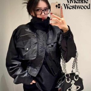 비비안 로고 패치 야상 자켓