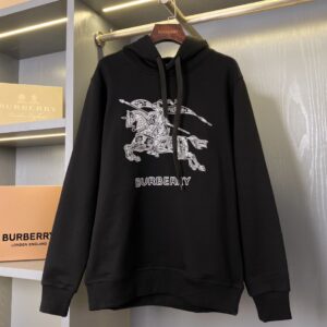 버버리 자수 EKD 코튼 후드 스웨트셔츠