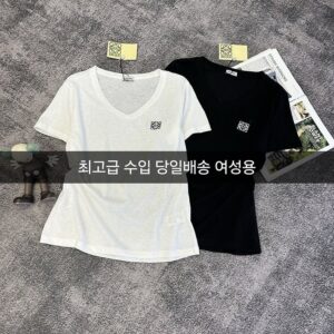 로에베 여성 브이넥 반팔티