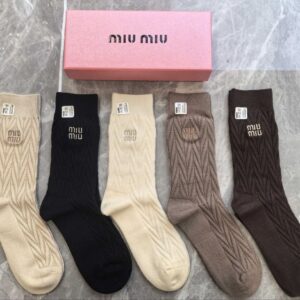 미우미우 웨이브 패턴 5종 양말