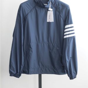 톰브라운 [Thom Browne] 수입고급 사선 완장 후드 아노락 자켓