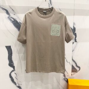 로에베 자수로고 라운드 티셔츠