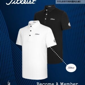 타이틀리스트 스코노 삼선라인 하프 T-Shirt