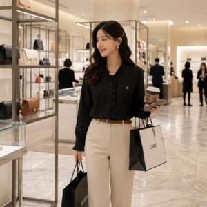 셀린느 프릴 블라우스